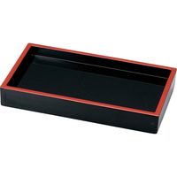 福井クラフト 長角盛ざる 黒天朱 本体 A 1セット（2入）（直送品）