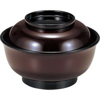 福井クラフト 神楽無地丼 溜内黒 A 1セット（2入）（直送品）