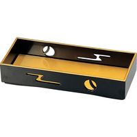 福井クラフト 千筋すかし箱 黒天金 底板別 A 1セット（2入）（直送品）
