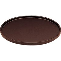 福井クラフト DX懐石丸盆 ブラウンメタ普賢塗SL A 15811660 1セット（2入）（直送品）