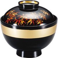 福井クラフト 祥 隅丸椀 金帯金笹 TA 1セット（2入）（直送品）