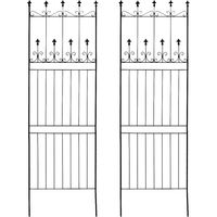 住まいスタイル オールドシャトーフェンス220 ハイタイプ 幅715×奥行15×高さ2200mm ブラック 1セット（2枚入）（直送品）