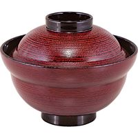 福井クラフト かがみ丼 溜ハジキ刷毛目内黒 TA 32015890 1セット(2入)（直送品）