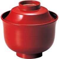 福井クラフト 富士型小吸椀 紅ライン TA 1セット（2入）（直送品）