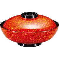 福井クラフト 丸駒椀 朱津軽 TA 1セット（2入）（直送品）