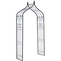 住まいスタイル アイアンアーチオジートップ 幅1240×奥行460×高さ2565mm ブラック IA-OG7642 1台（直送品）