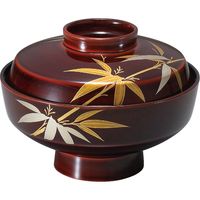 福井クラフト 直天竜寺吸物椀 古代竹 手塗漆、磨蒔絵 木質 1個（直送品）