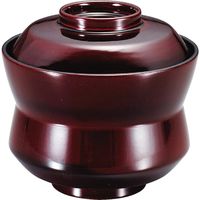 福井クラフト 杵型吸物椀（小） 溜 TA 1セット（2入）（直送品）