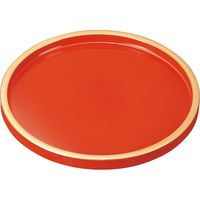 福井クラフト DX丸盆 朱天金 A 15214400 1セット(2入)（直送品）