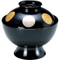 福井クラフト 高台高仙才椀 黒日月 TA 1セット（2入）（直送品）