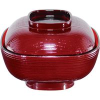 福井クラフト 柾目角椀 溜内朱 A 1セット（2入）（直送品）