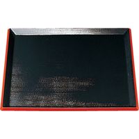 福井クラフト 利休角盆 黒天朱SL 15240400 1セット(2入)（直送品）