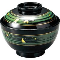 福井クラフト 円山椀 グリーンぼかし箔落し TA 1セット（2入）（直送品）