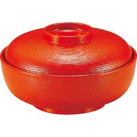 福井クラフト 千筋木目椀 柿朱 TA 1セット（2入）（直送品）