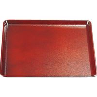 福井クラフト 耐熱布目角盆 溜SL