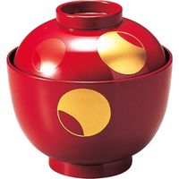 福井クラフト 松庵小吸椀 朱つぼつぼ TA 1セット（2入）（直送品）