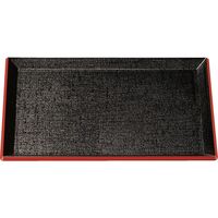 福井クラフト 耐熱 羽反布目盆 黒天朱SL 50410560 1個（直送品）