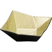 福井クラフト 折紙鉢 イエローアクアGC塗 （深） A