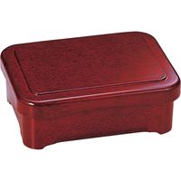 福井クラフト 隅丸大丼重 後藤塗内朱 A 1個（直送品）