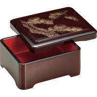 福井クラフト DX丼重 溜沈金松（内朱） A 1個（直送品）