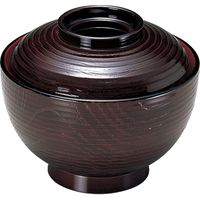 福井クラフト 平筋丼椀 栃内朱 TA 1個（直送品）