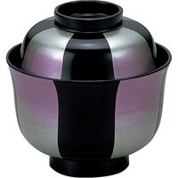 福井クラフト 羽反小吸椀 紫銀市松 TA 1個（直送品）