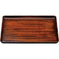 福井クラフト 荒彫奥広盆 栃塗SL 17411730 1個（直送品）