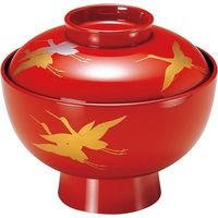 福井クラフト 雑煮椀 朱内黒飛鶴 TA 1個（直送品）