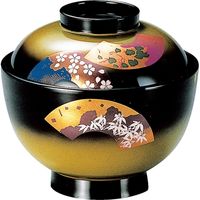 福井クラフト 京型椀 扇面 毘沙門天塗 TA 1個（直送品）