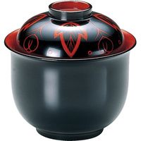 福井クラフト すずらん小吸椀 黒吉野絵内朱 手塗漆、手描き 木質 1個（直送品）