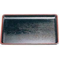 福井クラフト 耐熱ケヤキ会席盆 黒天朱SL 50306060 1個（直送品）