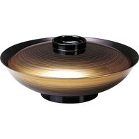 福井クラフト 煮物椀 金かすみライン内黒 木質 1個（直送品）