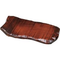 福井クラフト 荒彫氷晶盛皿 栃 木 1個（直送品）
