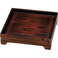 福井クラフト 正角象足盛器 栃 木 1個（直送品）