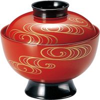 福井クラフト 京型椀 流水内朱 手塗漆、磨蒔絵 木質 1個（直送品）