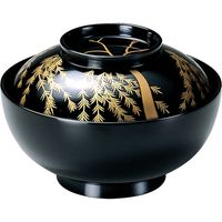 福井クラフト 新仙才椀 柳 手塗漆、磨蒔絵 木質 1個（直送品）