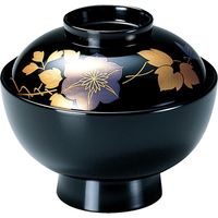 福井クラフト 雑煮椀 黒鉄仙 手塗漆、磨蒔絵 木質 1個（直送品）