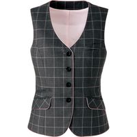 チクマ ヘリンボーンxウィンドウペン ベスト AR2842-3-15（直送品）