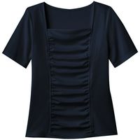 ハネクトーン早川 半袖ギャザーTシャツ ブラック LL WP318-8（直送品）