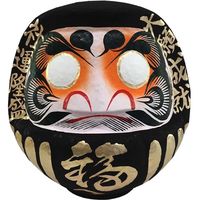 高崎だるま 黒 15号 45×41×45cm 商賣繁昌・目標達成 HKDM-15-BK