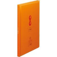 キングジム クリアーファイル　サイドインヒクタス透明　A4 タテ型　オレンジ 7187-3Tオレ 1セット（2冊）