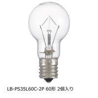 オーム電機（OHM） 長寿命ミニクリプトン電球　60W　クリア LB-PS35L54C-2P 1パック（2個入）