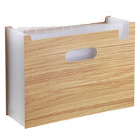 ドキュメントスタンド ファイル A4ヨコ 13ポケット ウッズスタイル ブラウン 茶色 WDS-8700-40 セキセイ