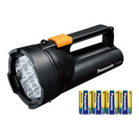パナソニック ワイドパワーLED強力ライト（懐中電灯） 乾電池エボルタ付　BF-BS05K-K 1セット（本体+電池）