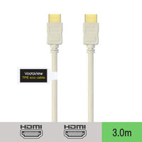 Vodaview　HDMIケーブル　HDMI[オス]-HDMI[オス]　3m　ホワイト　ECO(エコ)ケーブル　VV-HDMI030AA-WE