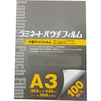 稲進 ラミパック100μ A3サイズ用片面マットタイプ SPM100303426 1箱（100枚入）（直送品）