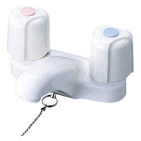 【水栓金具】KVK 洗面用2ハンドル混合栓（ゴム栓付） KM66 1個（直送品）