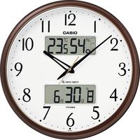 CASIO（カシオ） 電波時計 掛け時計 アナログ 温湿度計 カレンダー付 生活環境お知らせ機能付 メタリックブラウン ITM-650J-5JF 1個（取寄品）