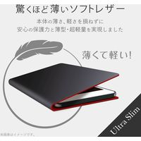 エレコム AQUOS sense3/AQUOS sense3 lite/Android One S7/ソフトレザーケース/薄型/磁石付/レッド（直送品）