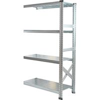 メタルシステム スチールラック 収納 シェルフ 棚 幅97.7x高さ157.6x奥行32.0 4段　連結用 MS9154d3s 1セット（直送品）